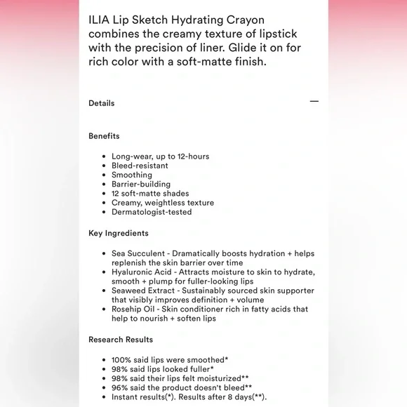 ILIA ‘Genre’ Lip Sketch Hydrating Crayon - Picture 9 of 9